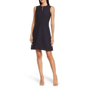 Theory Miyani Wool Blend Shift Dress In Navy